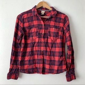 Red Flannel Button Down Shirt